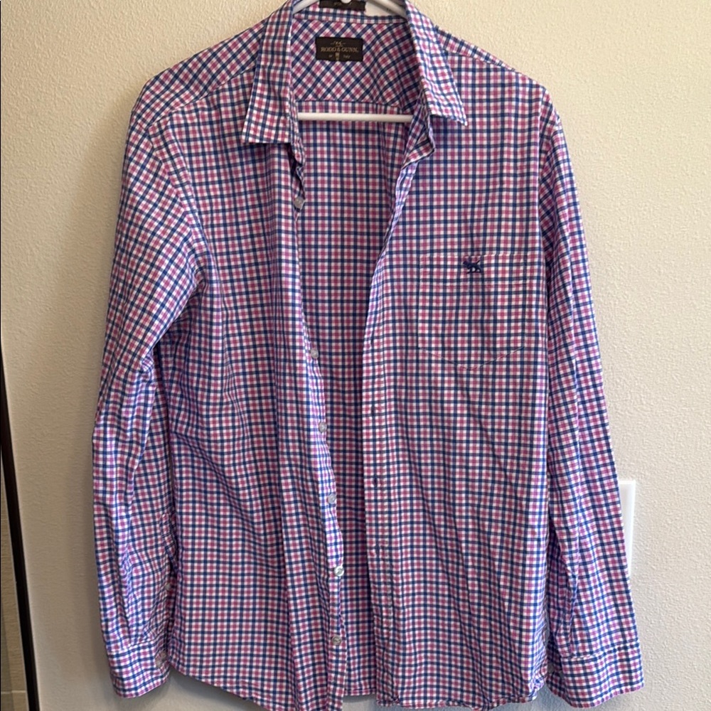 Rodd & Gunn Purple and Blue Plaid Shirt
